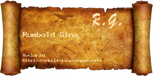 Rumbold Gina névjegykártya